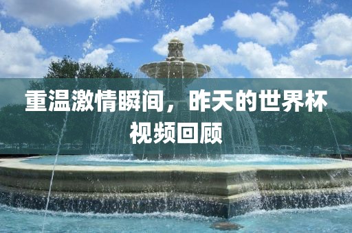 重温激情瞬间，昨天的世界杯视频回顾
