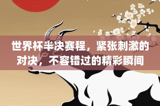 世界杯半决赛程，紧张刺激的对决，不容错过的精彩瞬间