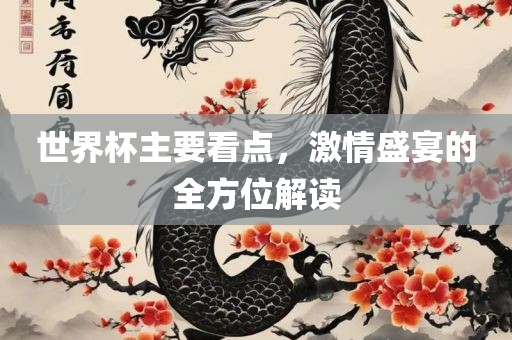 世界杯主要看点，激情盛宴的全方位解读