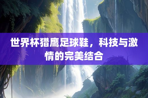 世界杯猎鹰足球鞋，科技与激情的完美结合