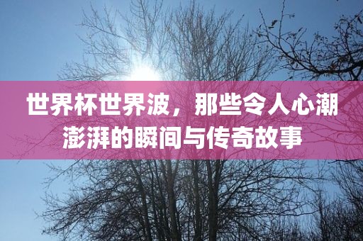 世界杯世界波，那些令人心潮澎湃的瞬间与传奇故事