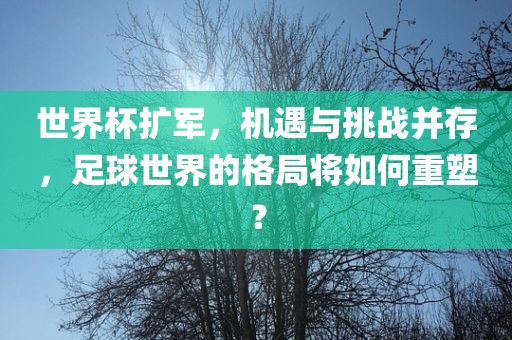 世界杯扩军，机遇与挑战并存，足球世界的格局将如何重塑？