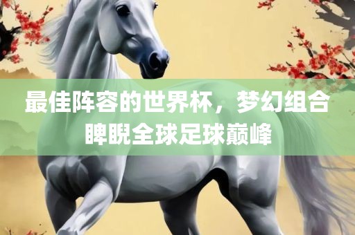 最佳阵容的世界杯，梦幻组合睥睨全球足球巅峰