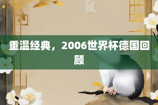 重温经典，2006世界杯德国回顾