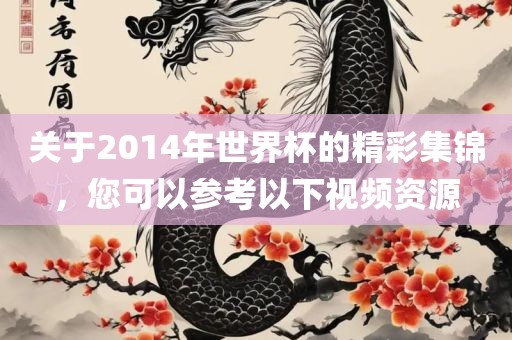 关于2014年世界杯的精彩集锦，您可以参考以下视频资源
