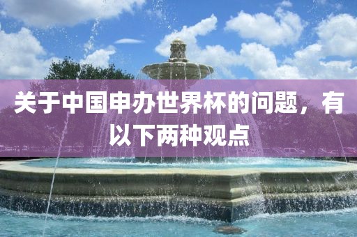 关于中国申办世界杯的问题，有以下两种观点