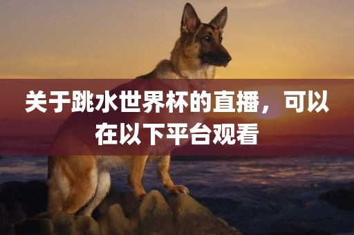 关于跳水世界杯的直播，可以在以下平台观看