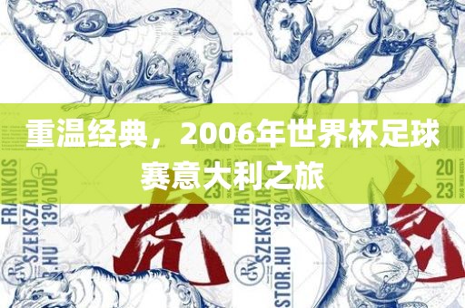 重温经典，2006年世界杯足球赛意大利之旅