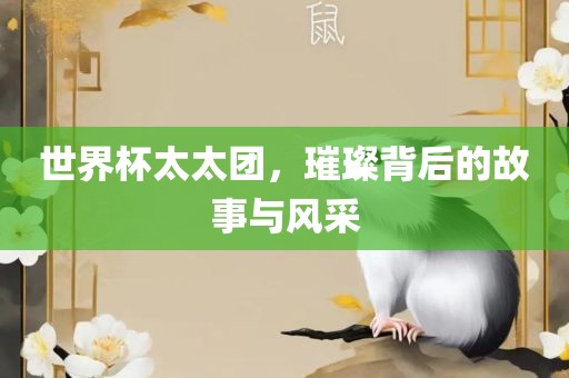 世界杯太太团，璀璨背后的故事与风采