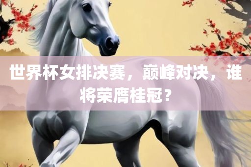 世界杯女排决赛，巅峰对决，谁将荣膺桂冠？