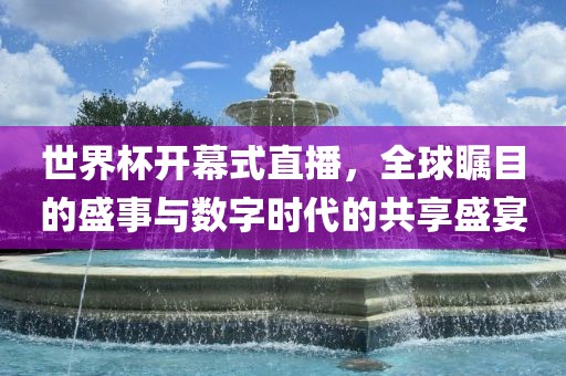 世界杯开幕式直播，全球瞩目的盛事与数字时代的共享盛宴
