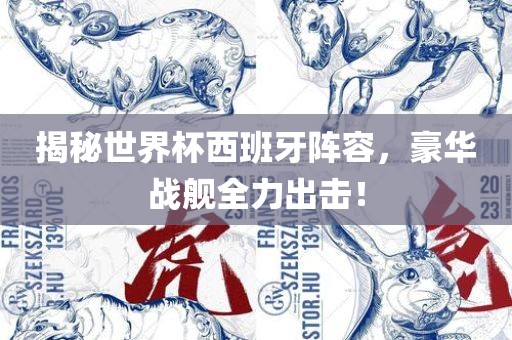 揭秘世界杯西班牙阵容，豪华战舰全力出击！