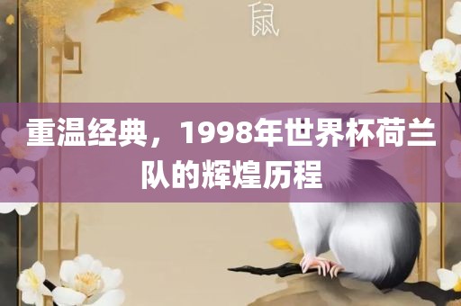 重温经典，1998年世界杯荷兰队的辉煌历程