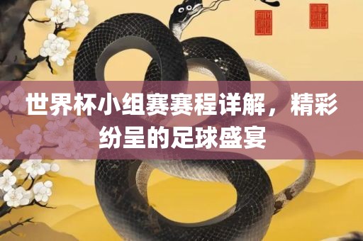 世界杯小组赛赛程详解，精彩纷呈的足球盛宴