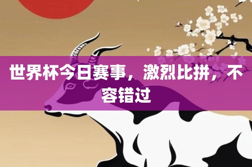世界杯今日赛事，激烈比拼，不容错过