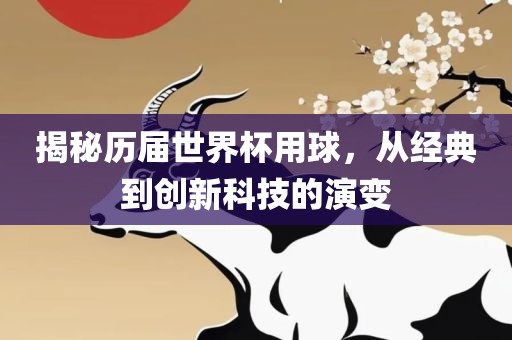 揭秘历届世界杯用球，从经典到创新科技的演变