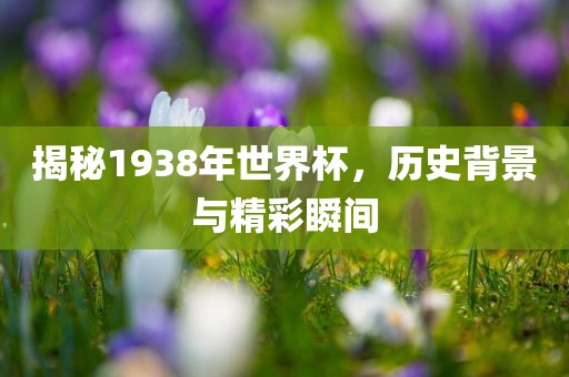 揭秘1938年世界杯，历史背景与精彩瞬间