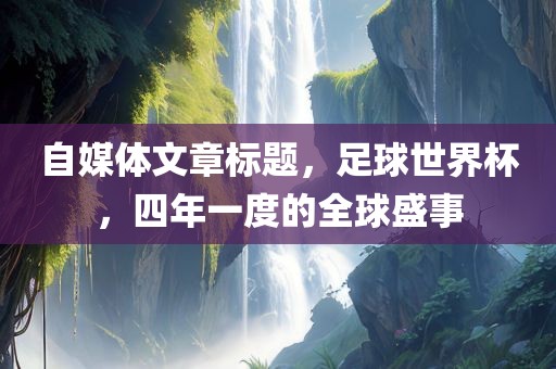 自媒体文章标题，足球世界杯，四年一度的全球盛事