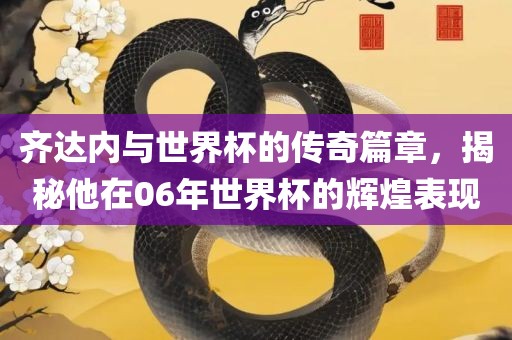 齐达内与世界杯的传奇篇章，揭秘他在06年世界杯的辉煌表现
