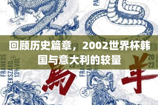 回顾历史篇章，2002世界杯韩国与意大利的较量