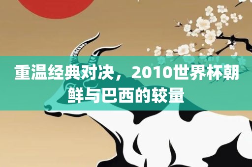 重温经典对决，2010世界杯朝鲜与巴西的较量