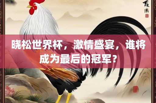 晓松世界杯，激情盛宴，谁将成为最后的冠军？