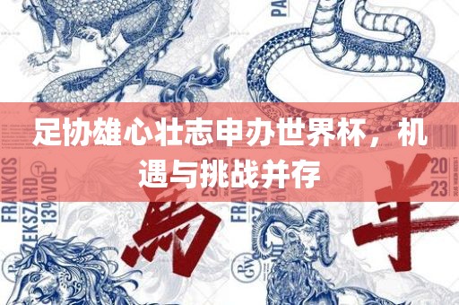 足协雄心壮志申办世界杯，机遇与挑战并存
