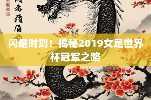闪耀时刻！揭秘2019女足世界杯冠军之路