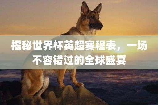 揭秘世界杯英超赛程表，一场不容错过的全球盛宴眉山市正发家政服务有限公司