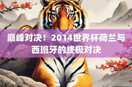 巅峰对决！2014世界杯荷兰与西班牙的终极对决