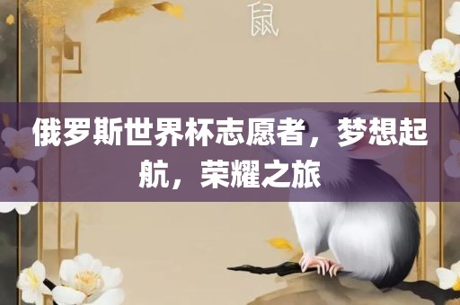俄罗斯世界杯志愿者，梦想起航，荣耀之旅