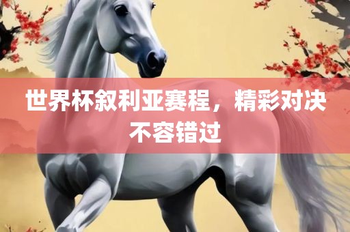 世界杯叙利亚赛程，精彩对决不容错过眉山市正发家政服务有限公司