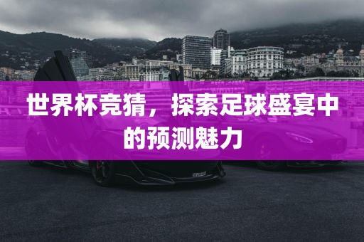 世界杯竞猜，探索足球盛宴中的预测魅力
