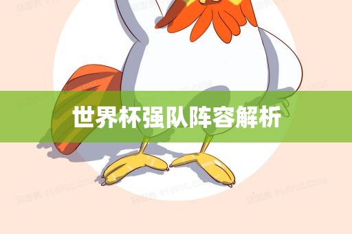 世界杯强队阵容解析